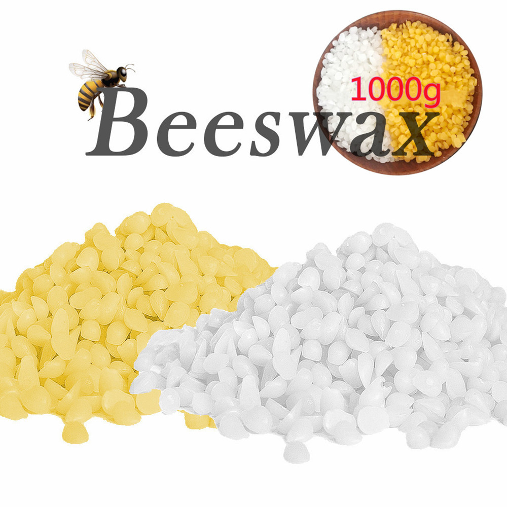 Candle Supplies Beeswax - Cera de abeja Natural pura, 1000g,