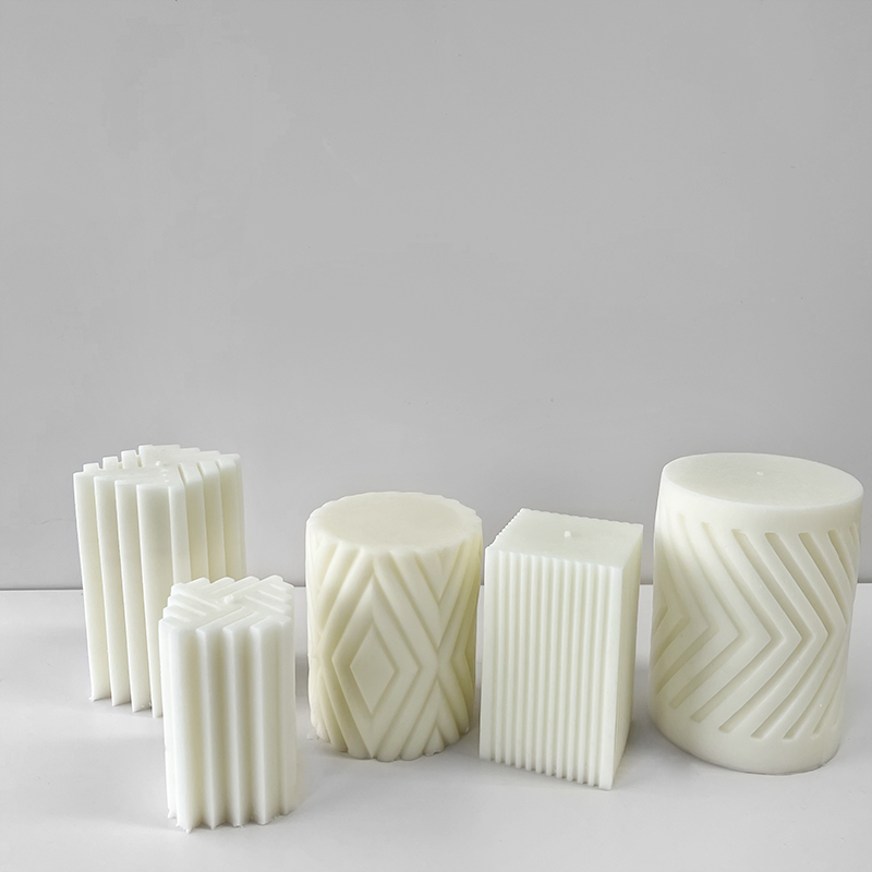 Candle Fragrance Supplies - Vela perfumada cilíndrica geométrica, molde de