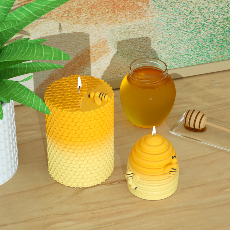 Candle Supplies Beeswax - Molde de silicona para velas, forma