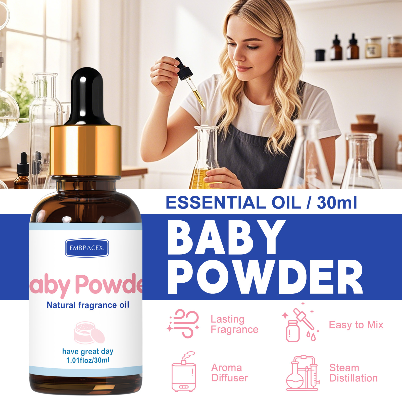 Aceite esencial de talco para  - Candle Fragrance Supplies reseña y precio