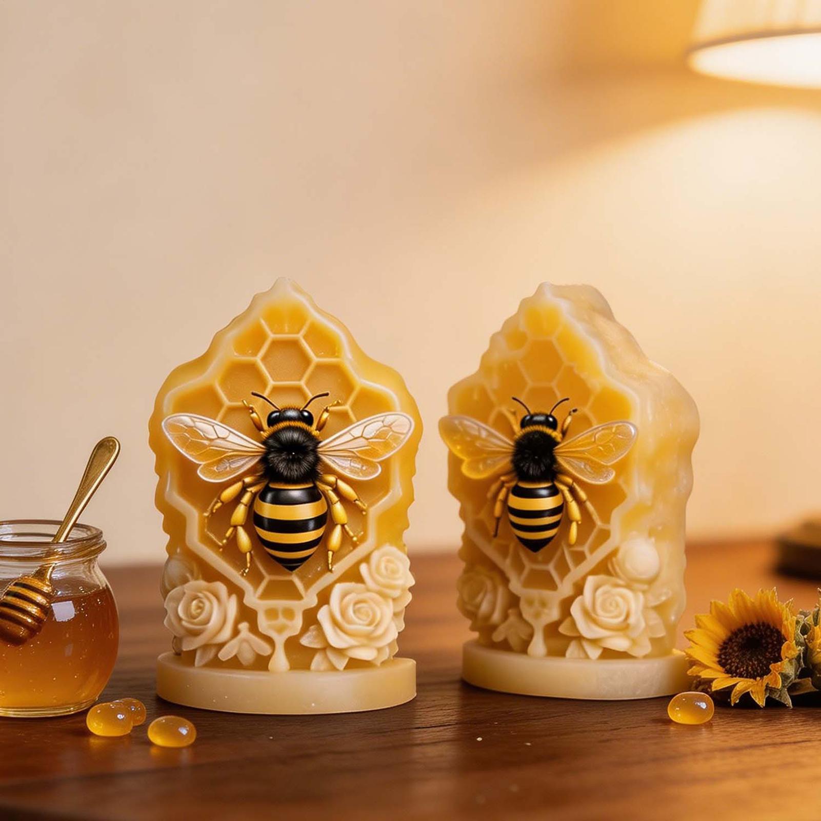 Molde de silicona 3D de panal  - Candle Supplies Beeswax reseña y precio