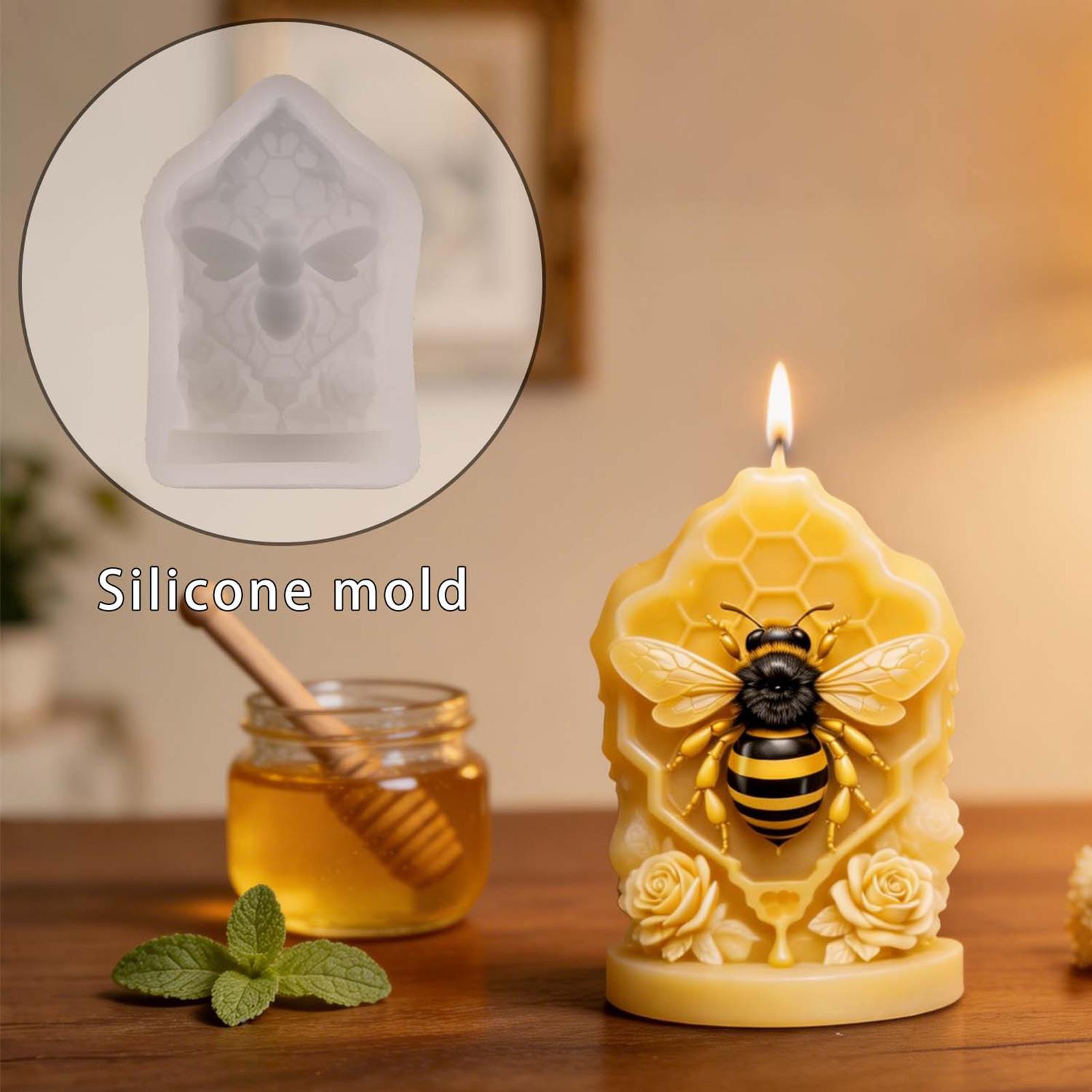 Molde de silicona 3D de panal  - Candle Supplies Beeswax reseña y precio