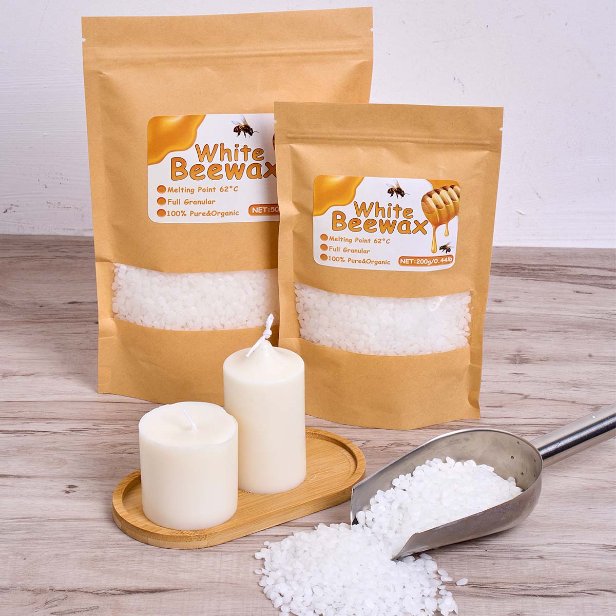 Cera de abejas blanca de 500g, - Candle Supplies Beeswax reseña y precio